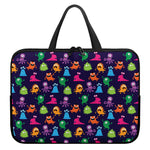 Cute Monster Pattern Print Laptop Sleeve With Handle