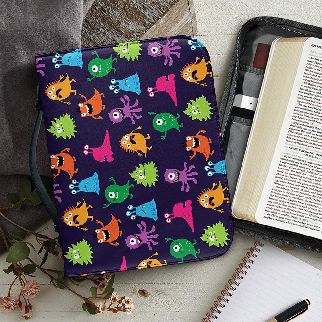 Cute Monster Pattern Print Leather Bible Cover
