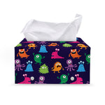 Cute Monster Pattern Print Leather Tissue Box Cover