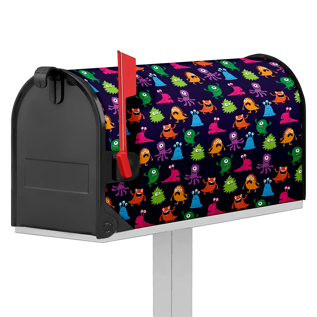 Cute Monster Pattern Print Mailbox Cover
