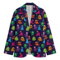 Cute Monster Pattern Print Men's Blazer
