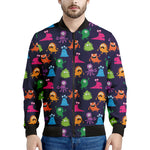 Cute Monster Pattern Print Men's Bomber Jacket