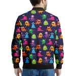 Cute Monster Pattern Print Men's Bomber Jacket