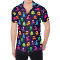 Cute Monster Pattern Print Men's Shirt
