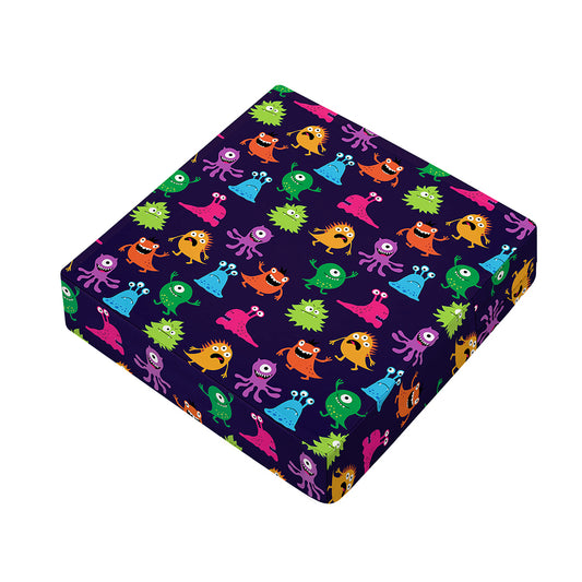 Cute Monster Pattern Print Outdoor Seat Cushion Cover