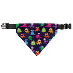 Cute Monster Pattern Print Over The Collar Dog Bandana