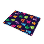Cute Monster Pattern Print Pet Cooling Mat Cover