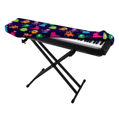 Cute Monster Pattern Print Piano Keyboard Cover