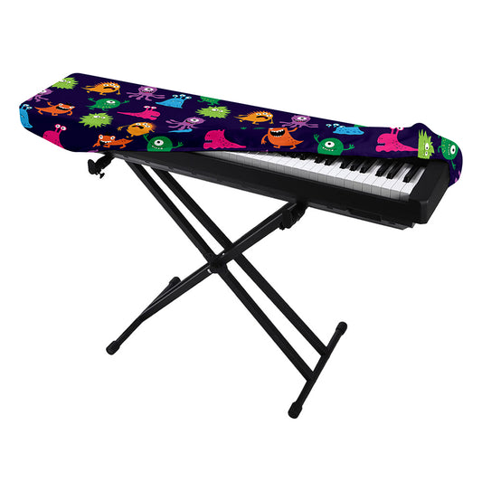 Cute Monster Pattern Print Piano Keyboard Cover