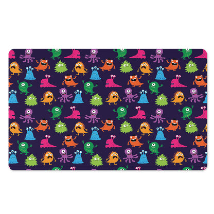 Cute Monster Pattern Print Polyester Doormat