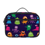 Cute Monster Pattern Print Portable Lunch Bag