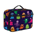 Cute Monster Pattern Print Portable Lunch Bag