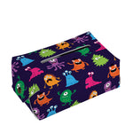 Cute Monster Pattern Print Rectangle Tissue Box Cover