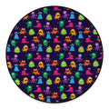 Cute Monster Pattern Print Round Floor Mat