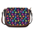 Cute Monster Pattern Print Saddle Bag