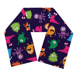 Cute Monster Pattern Print Scarf