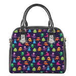 Cute Monster Pattern Print Shoulder Handbag