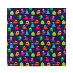 Cute Monster Pattern Print Silk Bandana