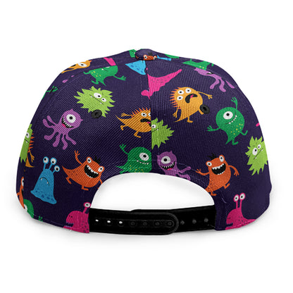 Cute Monster Pattern Print Snapback Cap