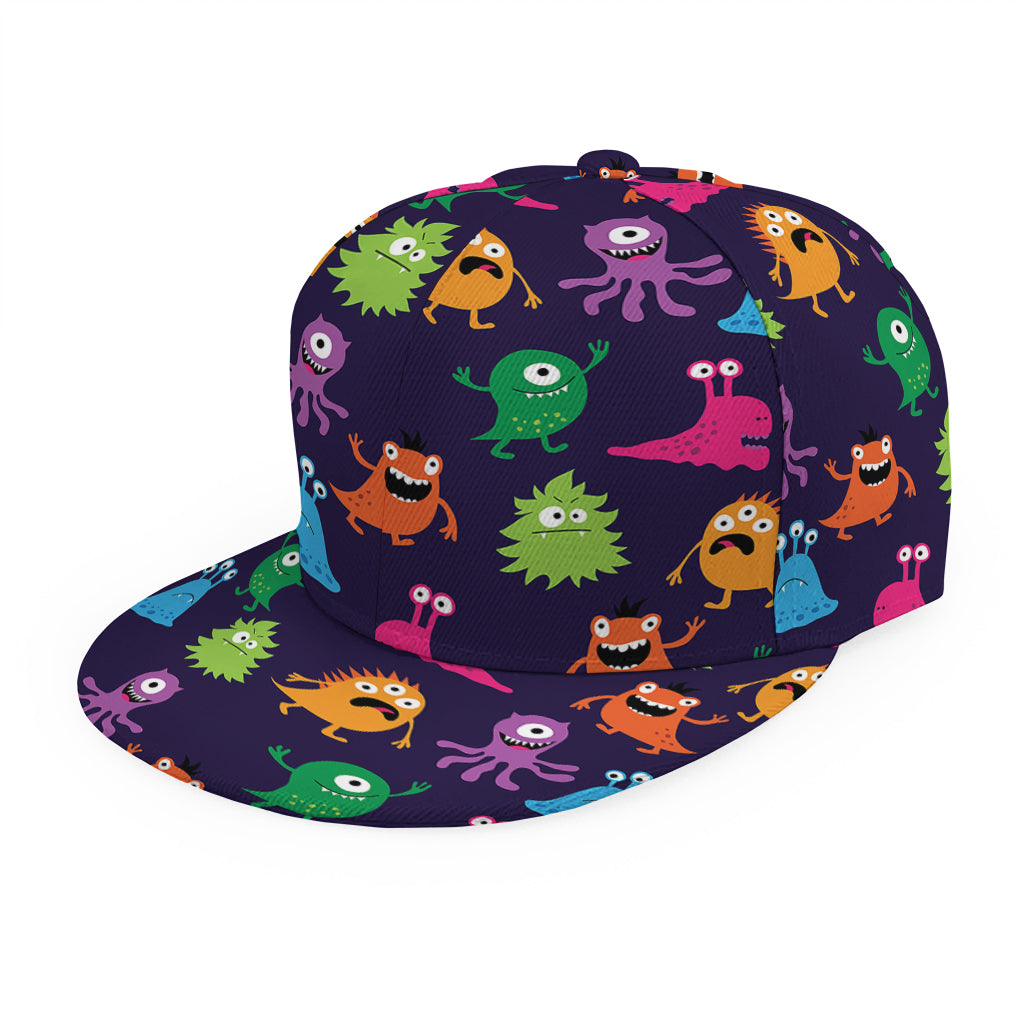Cute Monster Pattern Print Snapback Cap