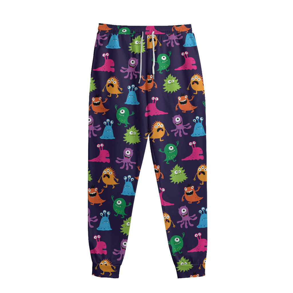 Cute Monster Pattern Print Sweatpants