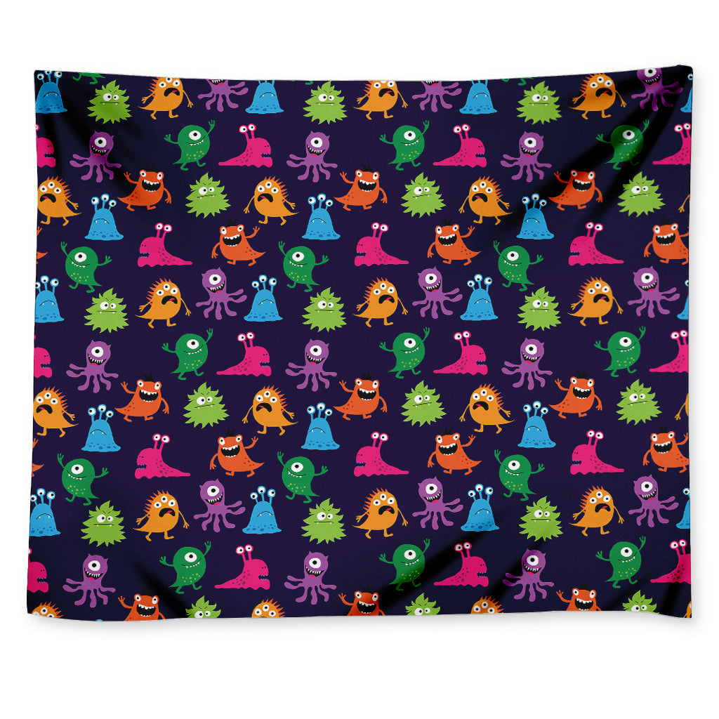 Cute Monster Pattern Print Tapestry