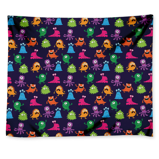 Cute Monster Pattern Print Tapestry