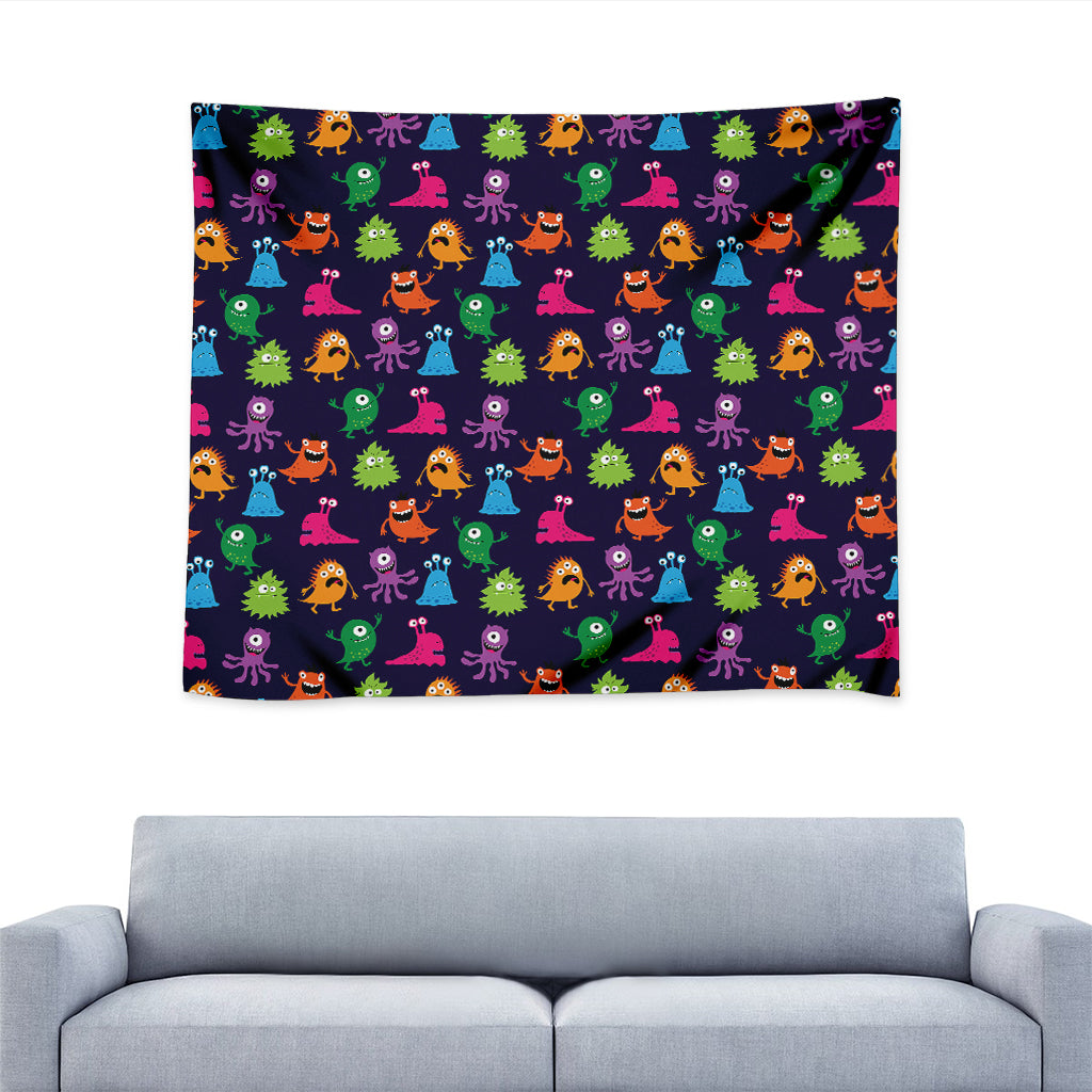 Cute Monster Pattern Print Tapestry