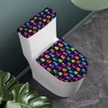 Cute Monster Pattern Print Toilet Lid And Tank Cover Set