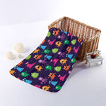 Cute Monster Pattern Print Towel