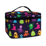 Cute Monster Pattern Print Travel Makeup Bag