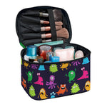 Cute Monster Pattern Print Travel Makeup Bag