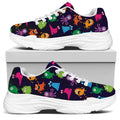 Cute Monster Pattern Print White Chunky Shoes