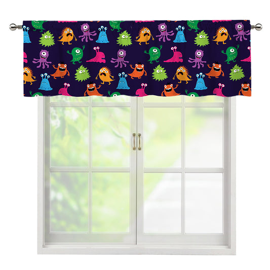Cute Monster Pattern Print Window Valance