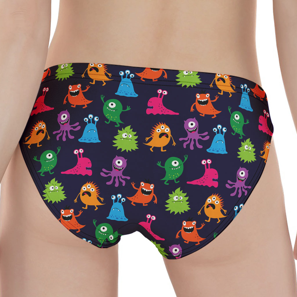 Cute Monster Pattern Print Women's Panties