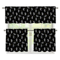 Cute Mummy Pattern Print 3 Piece Kitchen Curtains