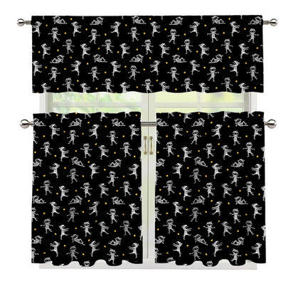Cute Mummy Pattern Print 3 Piece Kitchen Curtains