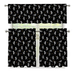 Cute Mummy Pattern Print 3 Piece Kitchen Curtains