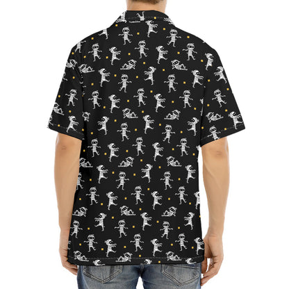 Cute Mummy Pattern Print Aloha Shirt