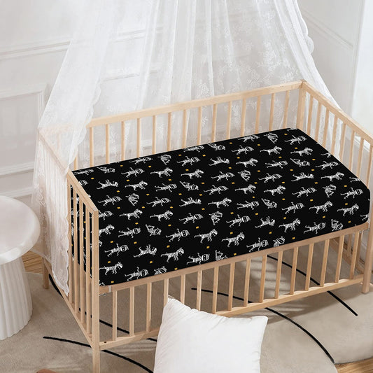 Cute Mummy Pattern Print Baby Crib Sheet