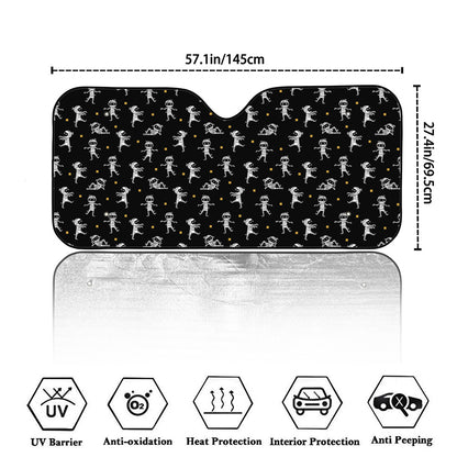 Cute Mummy Pattern Print Car Windshield Sun Shade