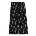 Cute Mummy Pattern Print Cotton Front Slit Maxi Skirt