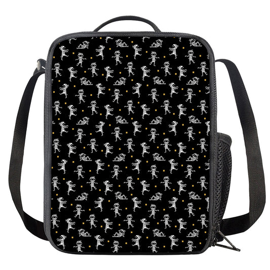 Cute Mummy Pattern Print Crossbody Lunch Bag