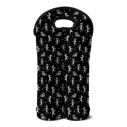 Cute Mummy Pattern Print Double Neoprene Wine Tote