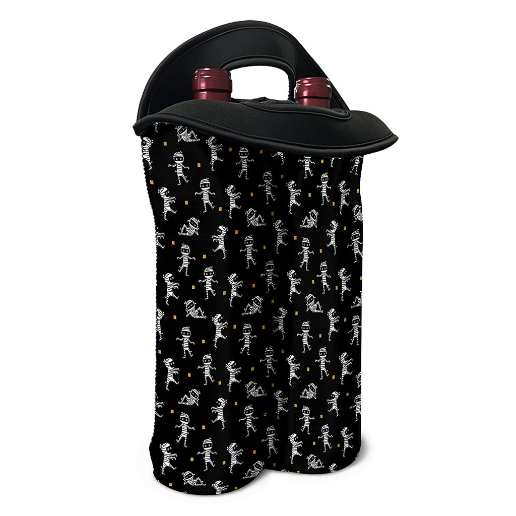 Cute Mummy Pattern Print Double Neoprene Wine Tote