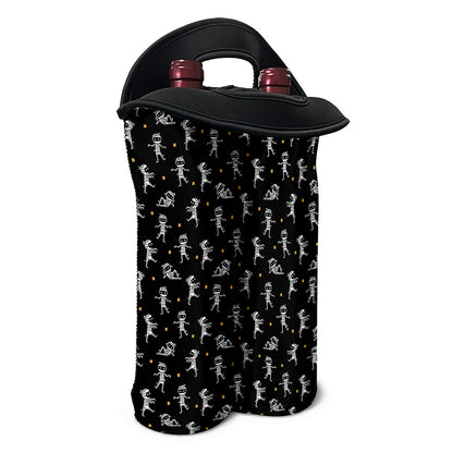 Cute Mummy Pattern Print Double Neoprene Wine Tote