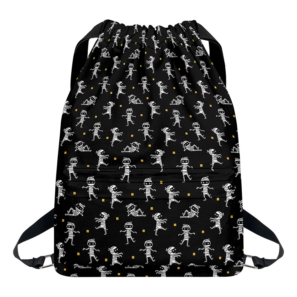 Cute Mummy Pattern Print Drawstring Backpack