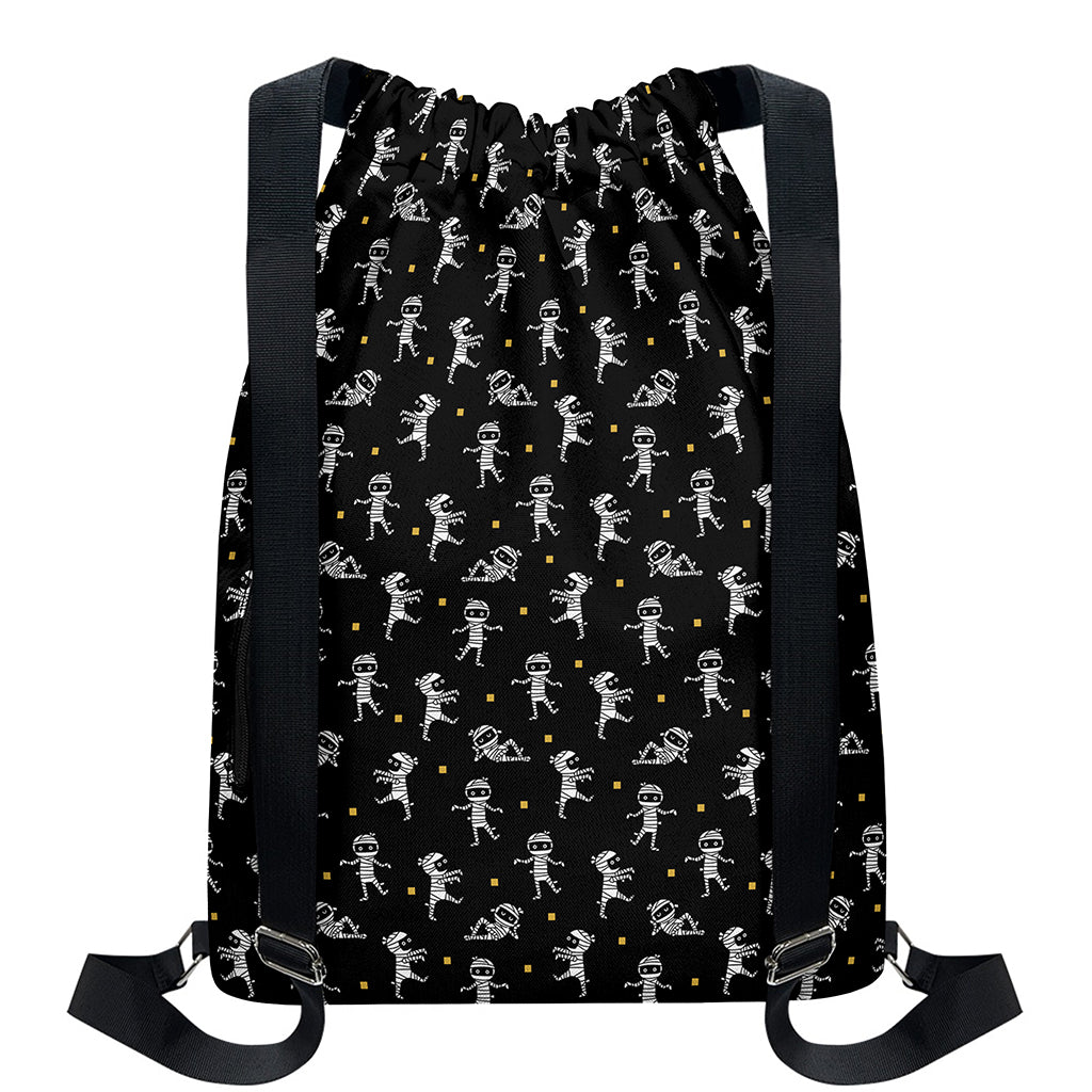Cute Mummy Pattern Print Drawstring Backpack