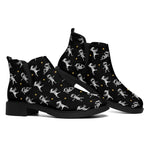 Cute Mummy Pattern Print Flat Ankle Boots