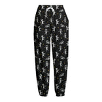 Cute Mummy Pattern Print Fleece Lined Knit Pants